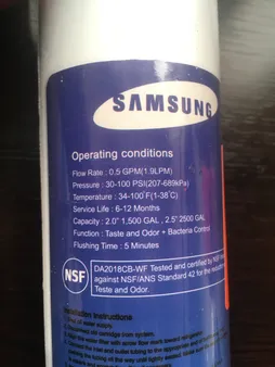 فیلتر یخچال مدل بیرونی ظرفیت 2500 گالن