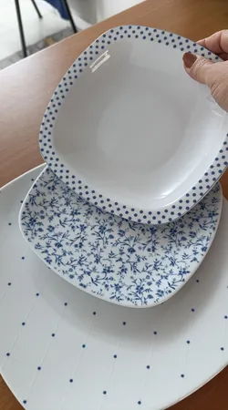 سرویس غذاخوری 27 پارچه 6 نفر چینی زرین ایران مدل کواترو ورنیکا درجه عالی