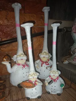 مجسمه طرح خانواده سر آشپز مجموعه 4 عددی