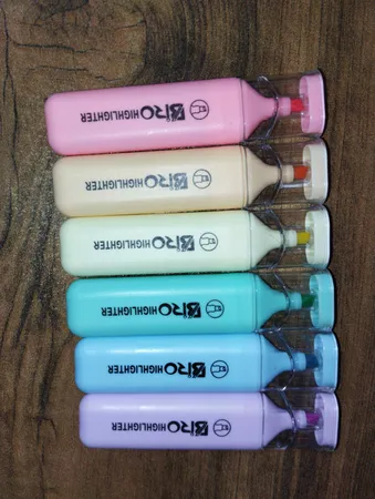 ماژیک علامت گذار مدل طرح پاستلی مجموعه 6 عددی