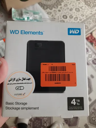 هارد اکسترنال وسترن دیجیتال مدل Elements  ظرفیت چهار ترابایت دارای رابط USB Type-A 3.2