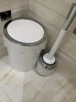 ست سطل زباله و فرچه لیمون سری رمانتیک مدل 181200