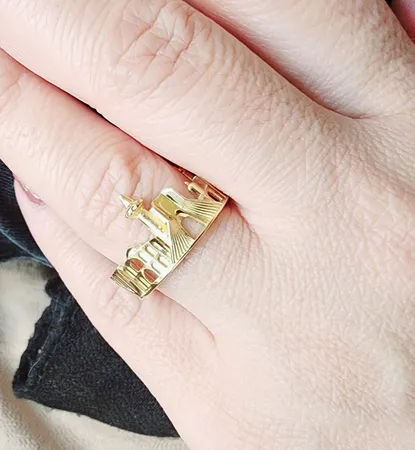 انگشتر طلا 18 عیار زنانه تاج مدل ایران ۵۳