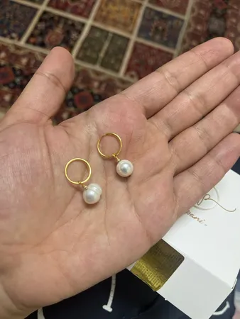 گوشواره طلا 18 عیار زنانه کاپانی مدل ke026