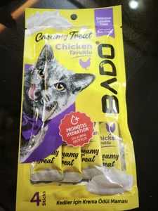 تجریه خرید تشویقی گربه بادو مدل بستنی با طعم مرغ وزن 60 گرم بسته 4 عددی