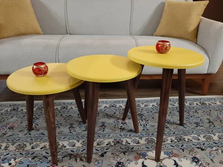 میز عسلی مدل 456 کد 04 مجموعه 3 عددی