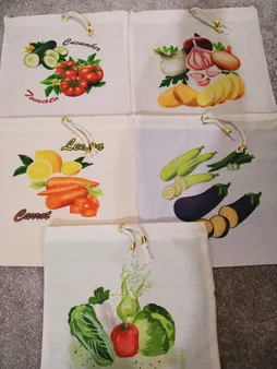 کیسه سبزی مدل میوه بسته 5 عددی