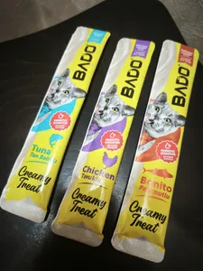 تجریه خرید تشویقی گربه بادو مدل بستنی طعم میکس وزن 45 گرم بسته 3 عددی