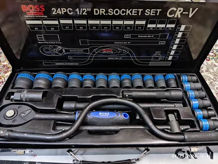 آچار بکس باس مدل CRV-BLACK مجموعه 24 عددی