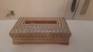 تجریه خرید جعبه دستمال کاغذی خاتم کاری کد 9