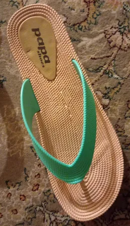 دمپایی لاانگشتی زنانه پاپا مدل ترمه کد 04