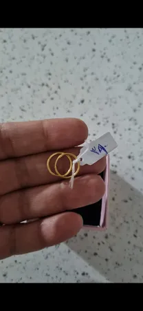 گوشواره طلا کم اجرت 18 عیار زنانه طلای ترنم مدل حلقه ای