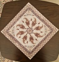 ست رومیزی سه تکه مستطیل مربع طرح قلمکار کد 140078
