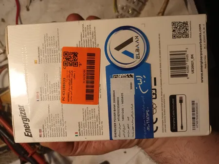 پاوربانک انرجایزر مدل UE20021 ظرفیت 20000 میلی آمپر ساعت