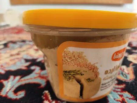 حلوا ارده پسته ای شیررضا - 448 گرم