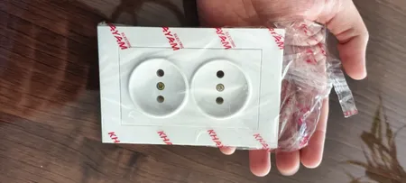 پریز برق دوقلو خیام الکتریک مدل KH8055