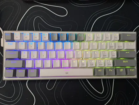 کیبورد گیمینگ ردراگون مدل K617 FIZZ، سوییچ مکانیکال قرمز، Tenkeyless، نورپردازی RGB