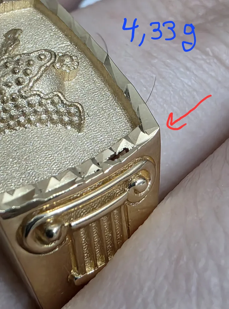 انگشتر طلا 18 عیار مردانه طلای مستجابی مدل تاج کد T472 سایز 64 به همراه 50 سوت هدیه طلا