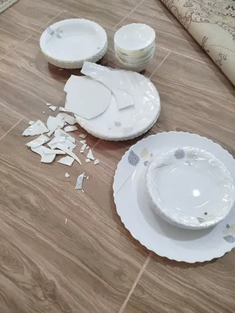 سرویس غذاخوری 25 پارچه گلدن اوپال مدل شاخه نبات کد Carine