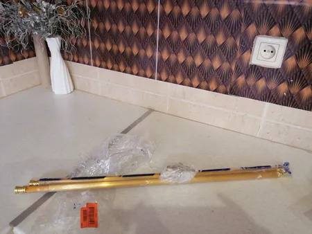 میله پرده مدل پشت دری کد 01 طول 60 سانتی متر بسته دو عددی