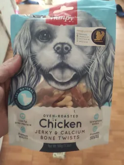 غذای تشویقی سگ ونپی مدل Chicken Jerky And Calcium Bone Twists وزن 100 گرم