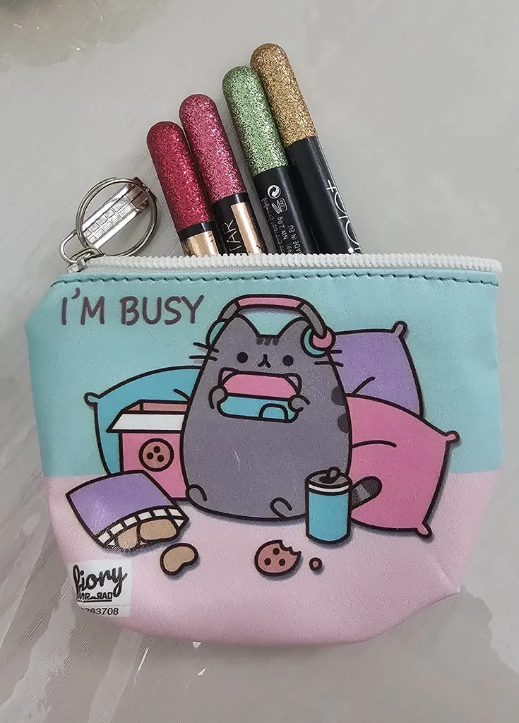 کیف پد بهداشتی فیوری مدل گربه کیوت فانتزی کد 2364 به همراه کیف پول