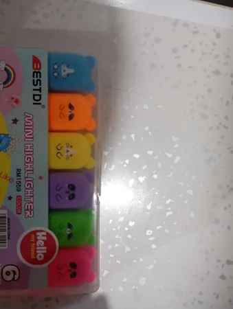 ماژیک علامت گذار مدل قاب دار طرح خرس کد 01  بسته 6 عددی