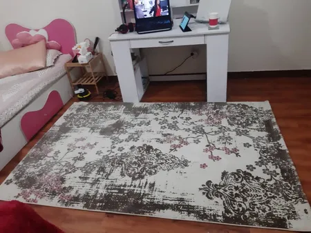 فرش ماشینی ساوین طرح فانتزی کد 1519 زمینه صورتی