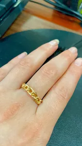 تجریه خرید انگشتر طلا 18 عیار زنانه با طرح کارتیه دوست خوب مدل DK375 سایز 53