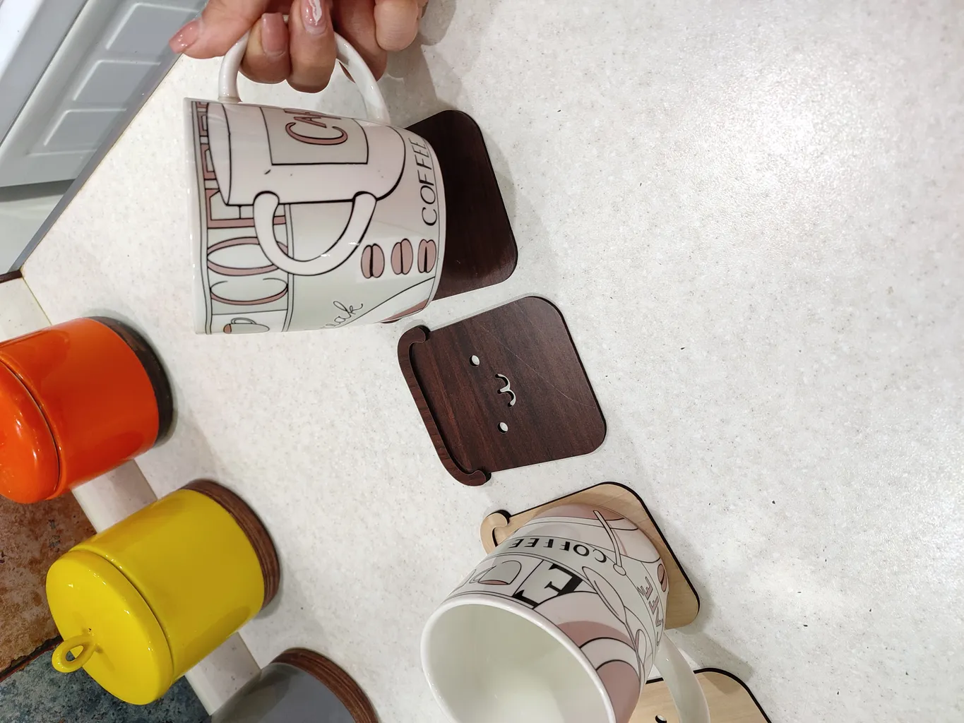 زیر لیوانی فروردین  مدل لبخند نان تست بسته دو عددی