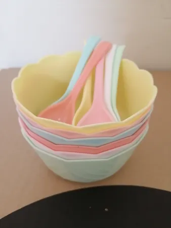 پیاله کد 1149 مجموعه 6 عددی به همراه قاشق