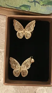 تجریه خرید آویز گردنبند طلا 18 عیار زنانه طلای مستجابی مدل پروانه فیوژن کد 65