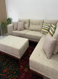 تجریه خرید مبل راحتی هفت نفره شاهان دکور مدل لینا طرح ال