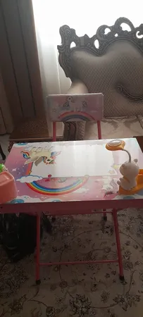 ست میز تحریر و صندلی میزیمو مدل اسب تک شاخ کد 62