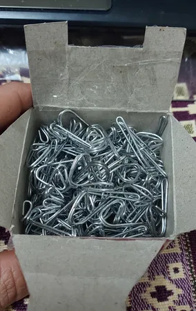 گیره پرده وندا مدل هوکس استیل بسته 100 عددی