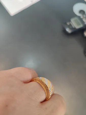 انگشتر طلا 18 عیار زنانه طلای مستجابی مدل آوا کد 670566