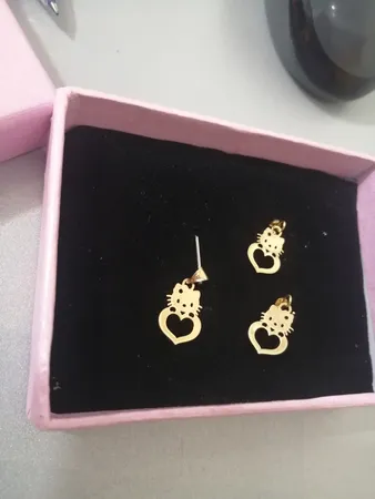 نیم ست طلا 18 عیار دخترانه مایا ماهک مدل MS0589