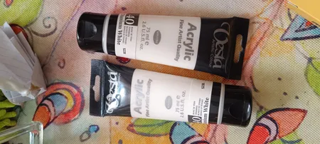 رنگ اکریلیک وستا مدل 40 Titanium White حجم 75 میلی لیتر