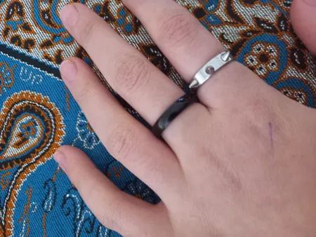 انگشتر مدل رینگ ساده استیل 06