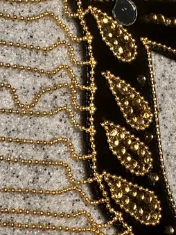 برقع دست دوز زنانه مدل زنجیر دار اینه دار