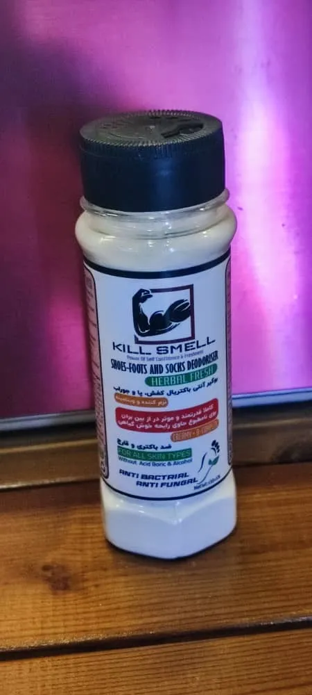 پودر بوگیر کفش مدل آنتی باکتریال کیل اسمل