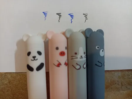 خودکار مدل عروسکی پاک کن دار مجموعه 4 عددی