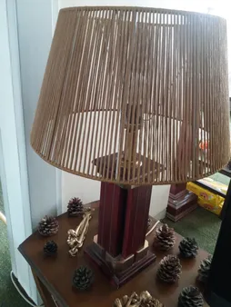 شید آباژور مدل مخروطی  نخ  مکرومه