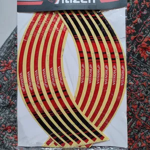 تجریه خرید برچسب رینگ موتور سیکلت هوندا مدل REPSOL01 مناسب برای کلیک بسته 12 عددی