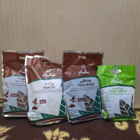 کوکوپیت پرلیت پیتماس و ورمی کمپوست بهکام کد BEH31 حجم 3 لیتر مجموعه 4 عددی