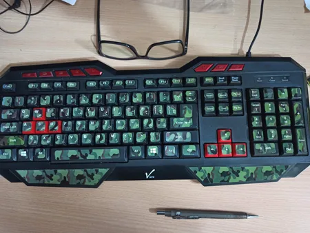 برچسب حروف فارسی کیبورد طرح ارتشی کد 101