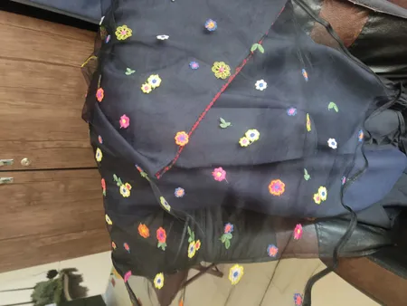 روسری زنانه مدل مینی اسکارف گل رنگی