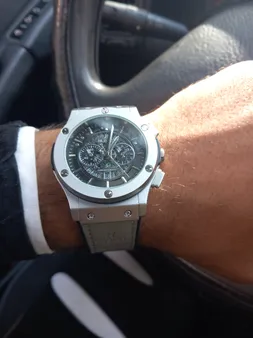 ست ساعت مچی عقربه ای زنانه و مردانه  مدل اسکلتون بیگ بنگ کد tt012