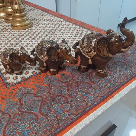 مجسمه مدل فیل ثروت کد DEC-FS300 مجموعه 3 عددی