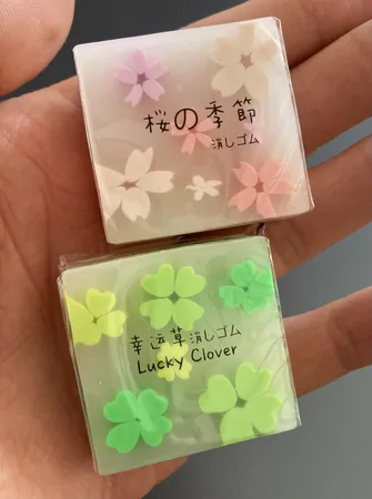 پاک کن مدل مغزدار ژله ای شکوفه بسته 2 عددی